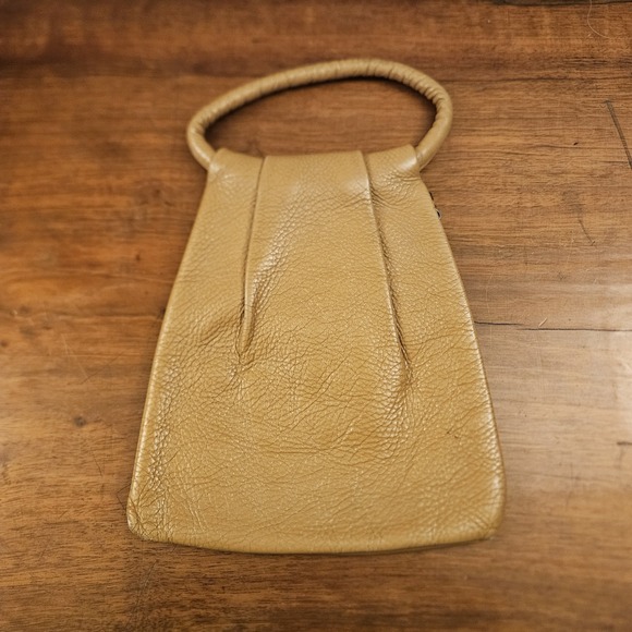 The Unbranded Brand Handbags - Vintage Women's Leather Handbag Purse Tan Side Zipper Hobo Bohemian
